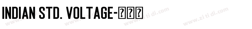 indian std. Voltage字体转换